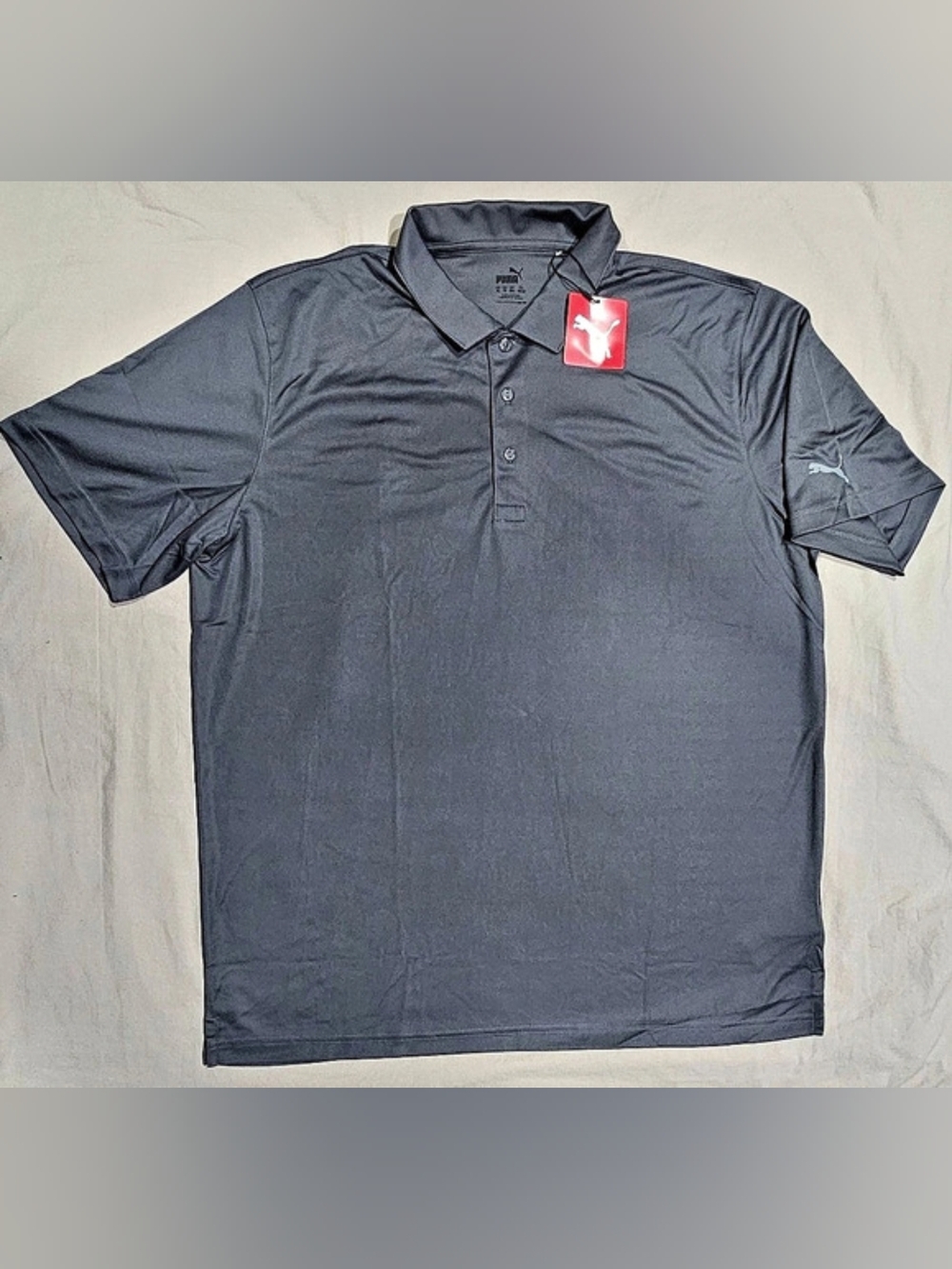 Men's Puma Icon Golf Polo Shirt Grey Size XL